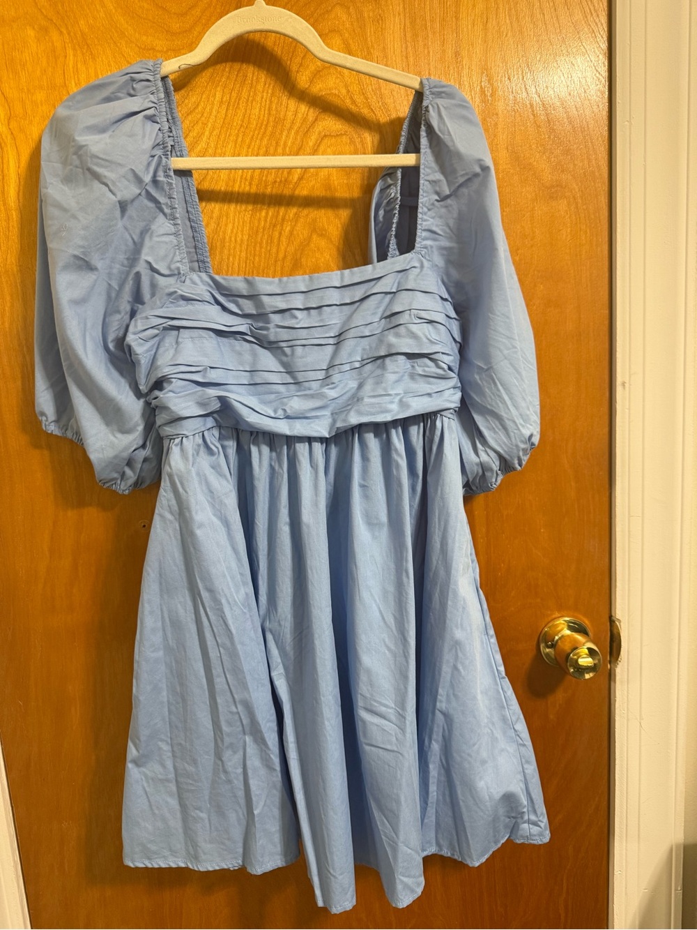 Abercrombie & Fitch Light Blue Smocked Top